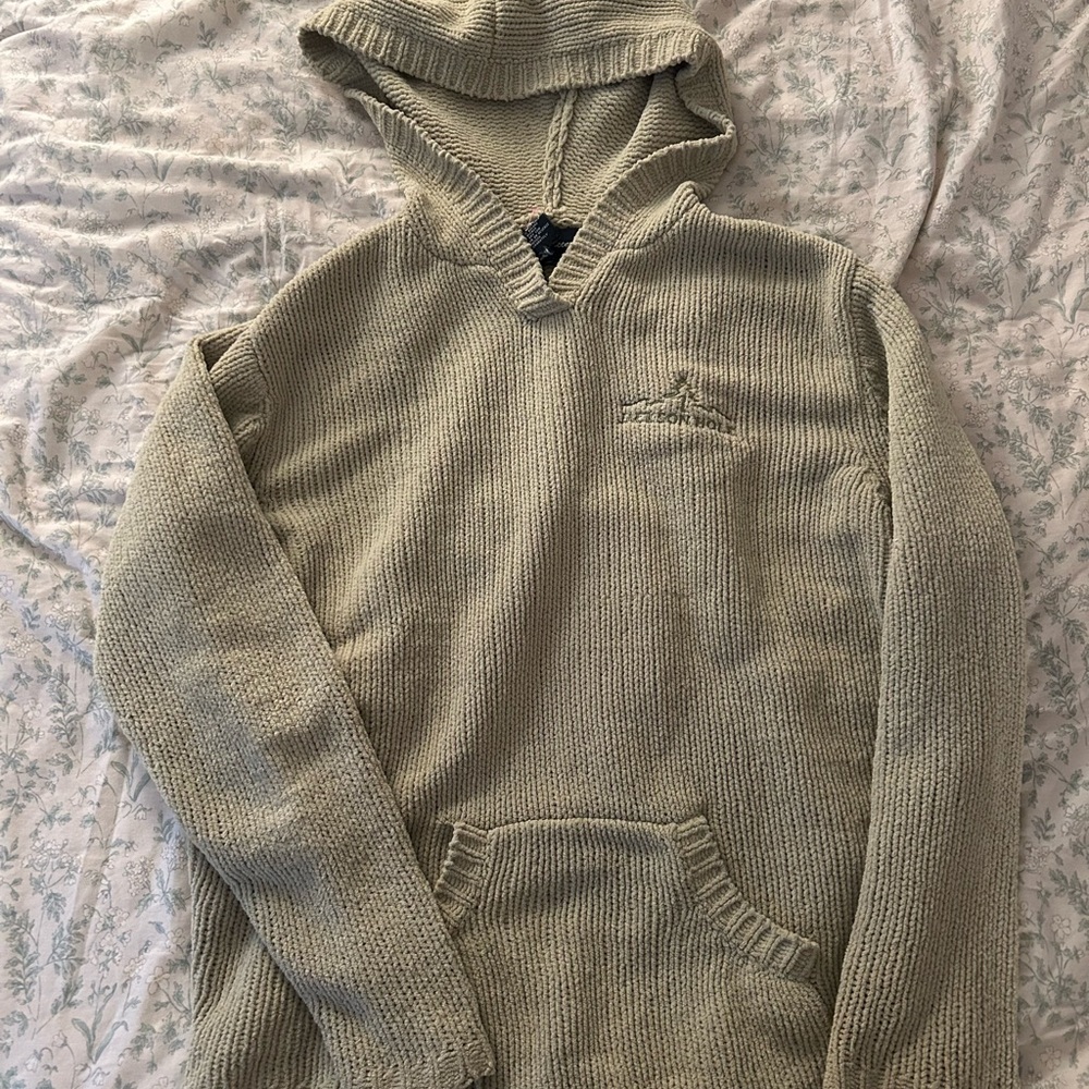 Men's Beige Hooded Sweater